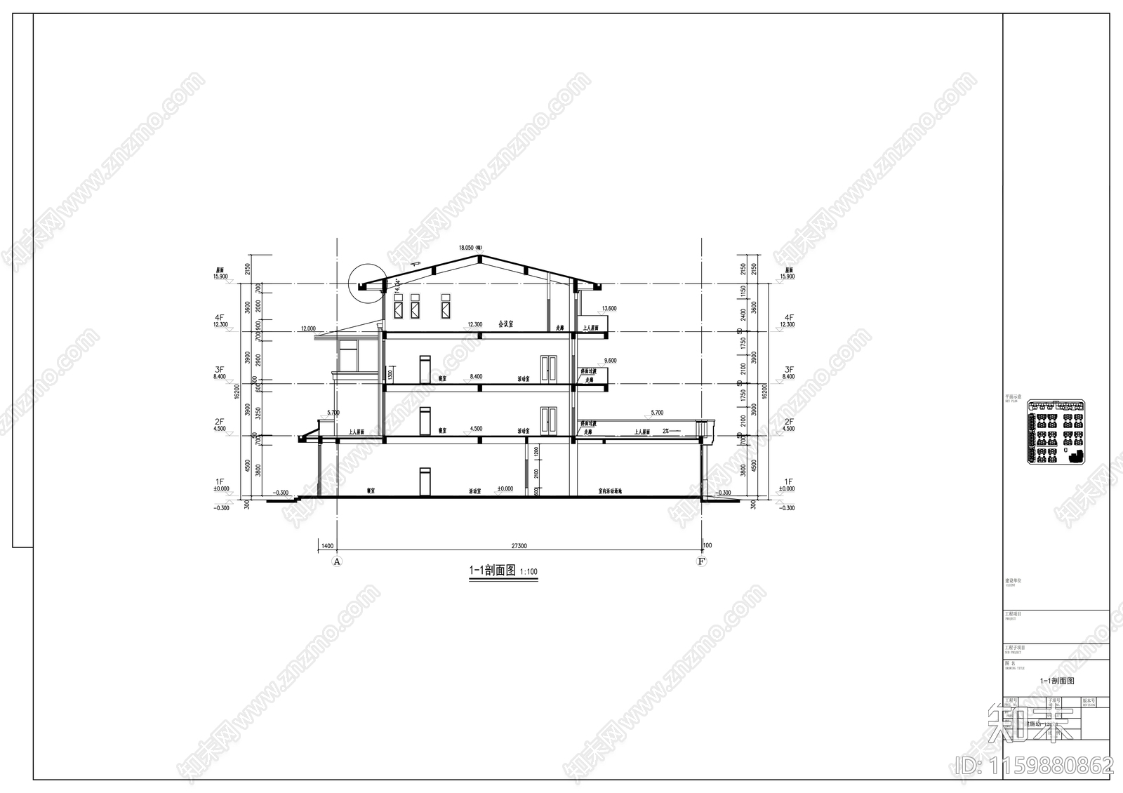 小区幼儿园建筑图纸cad施工图下载【ID:1159880862】