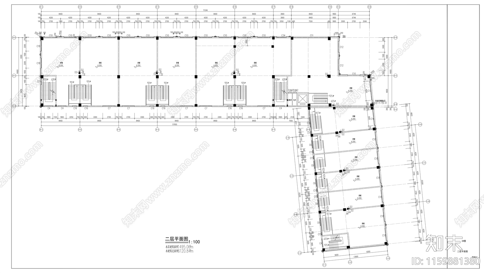 中式商业街建cad施工图下载【ID:1159881380】