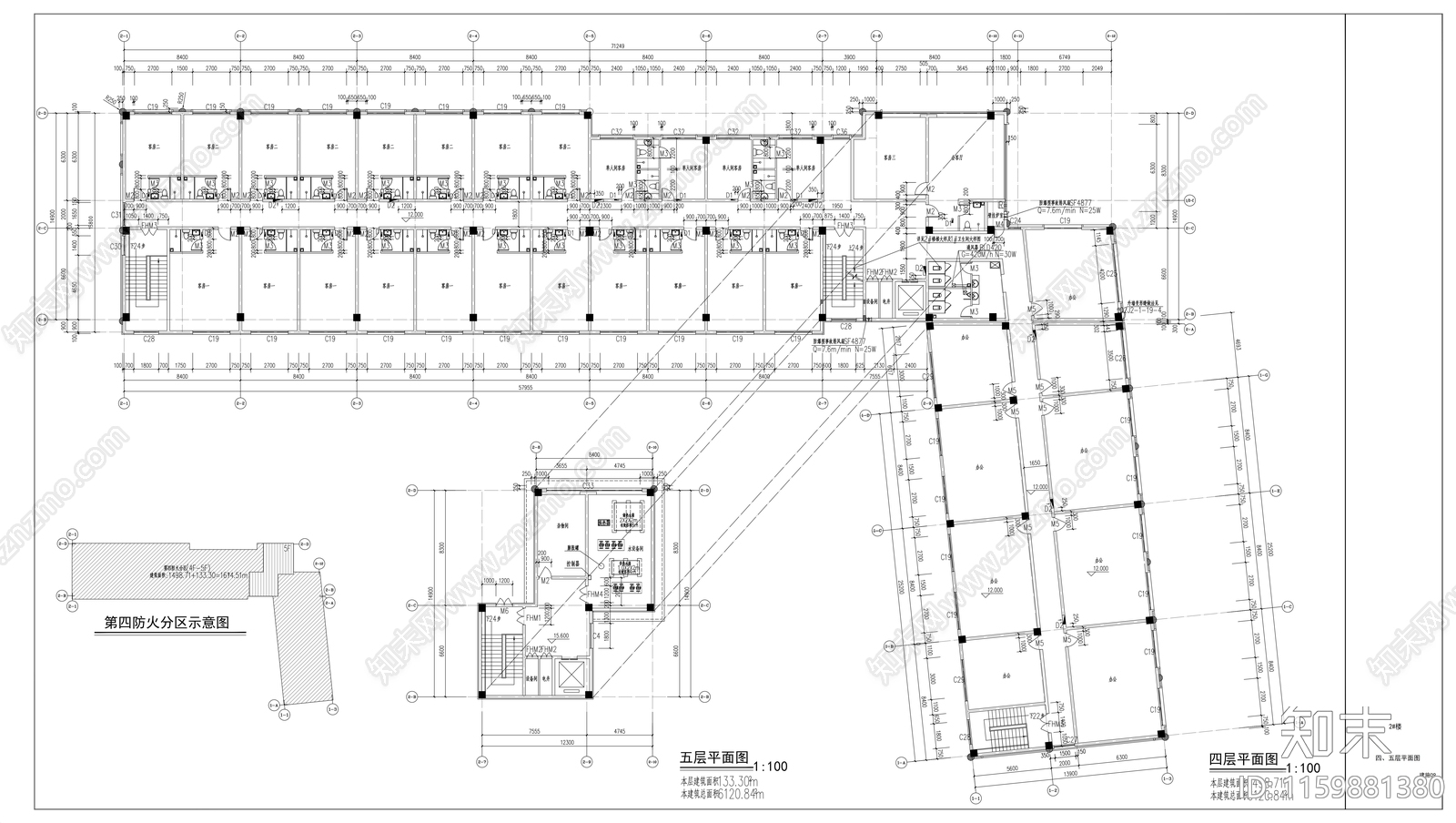 中式商业街建cad施工图下载【ID:1159881380】