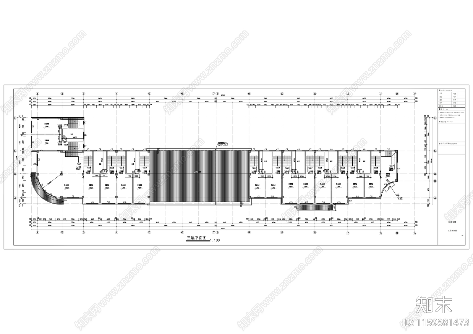 中式沿街商业建筑图纸cad施工图下载【ID:1159881473】