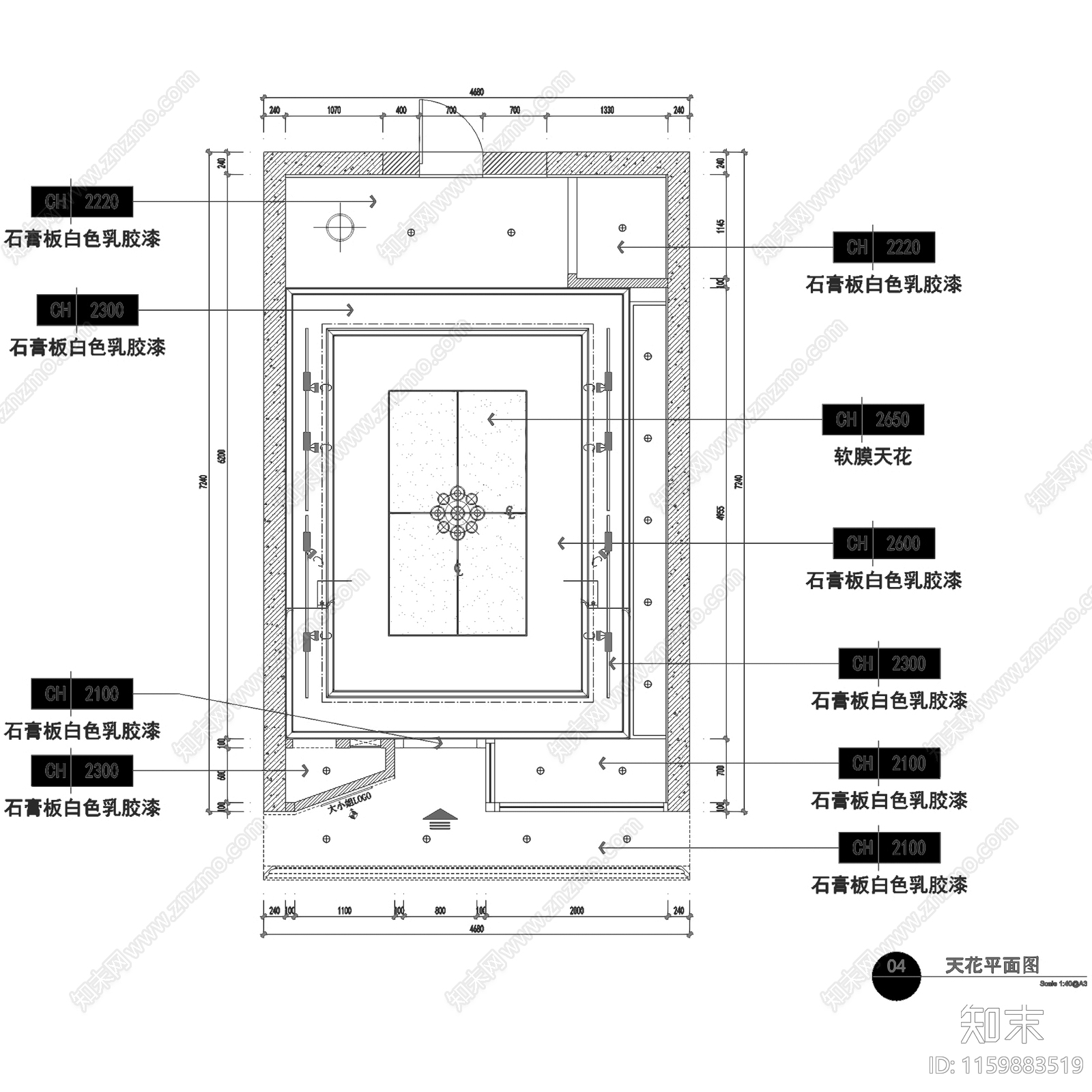 现代大小姐服装店室内工装cad施工图下载【ID:1159883519】