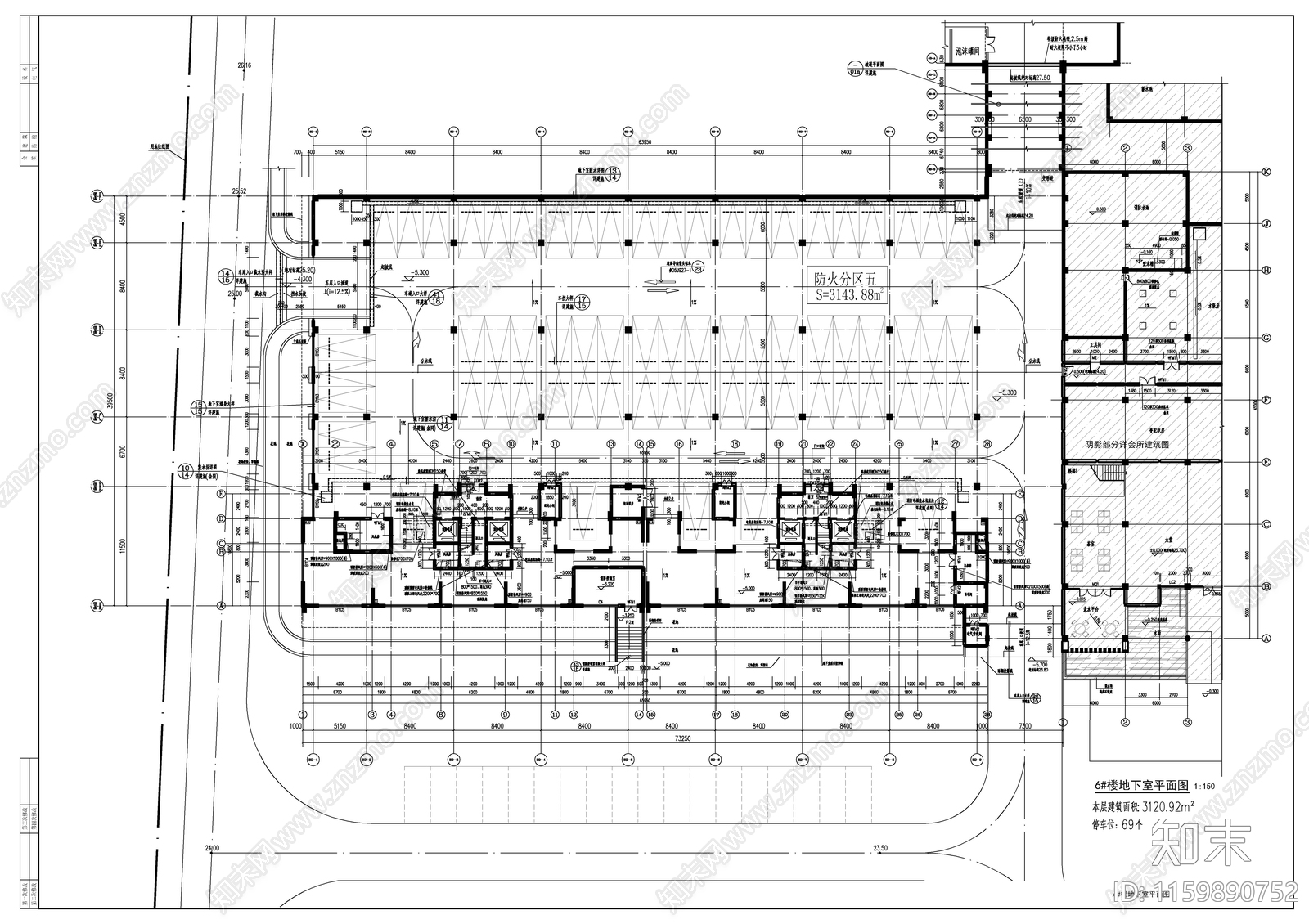 高层住宅楼建cad施工图下载【ID:1159890752】