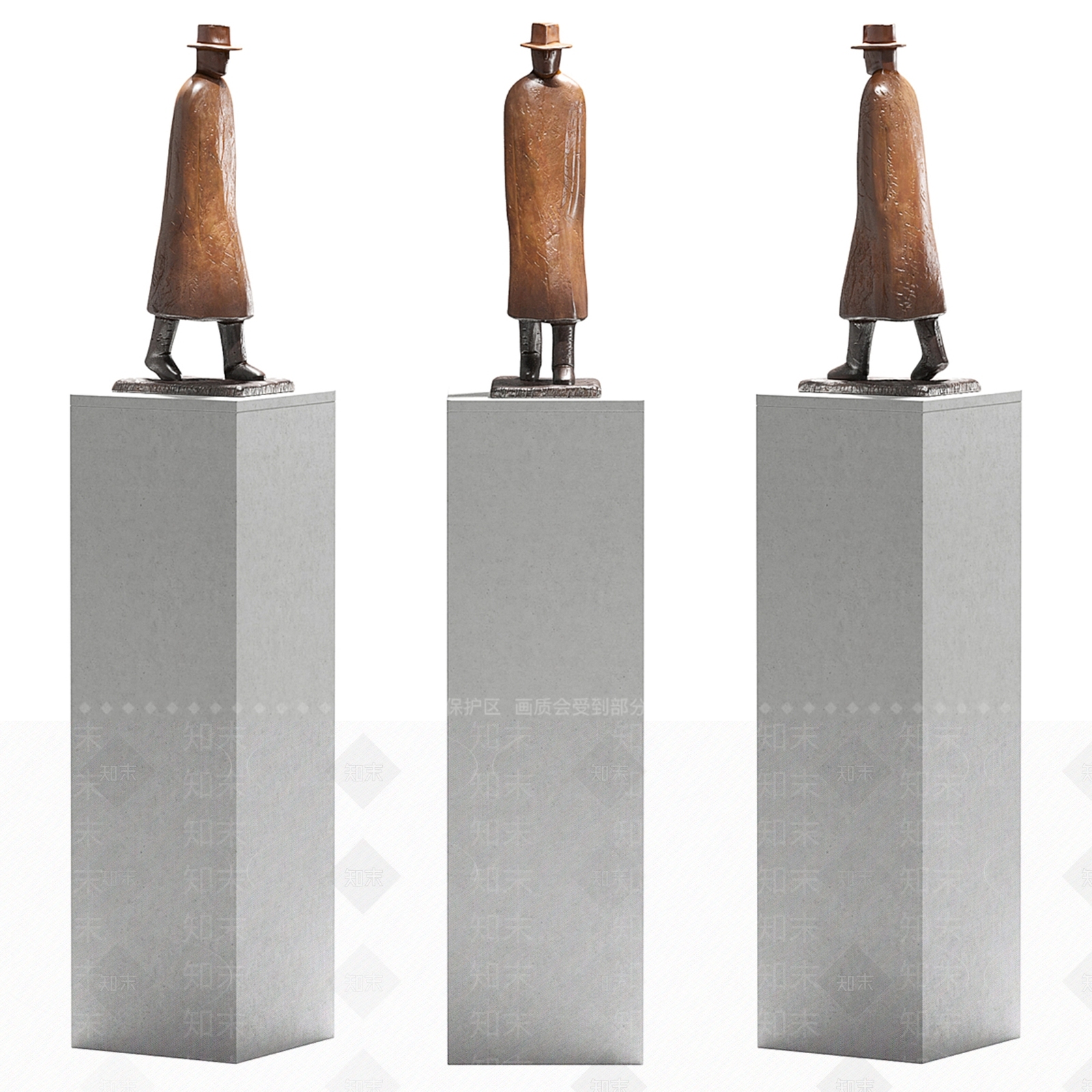 现代人像雕塑摆件SU模型下载【ID:1159894488】