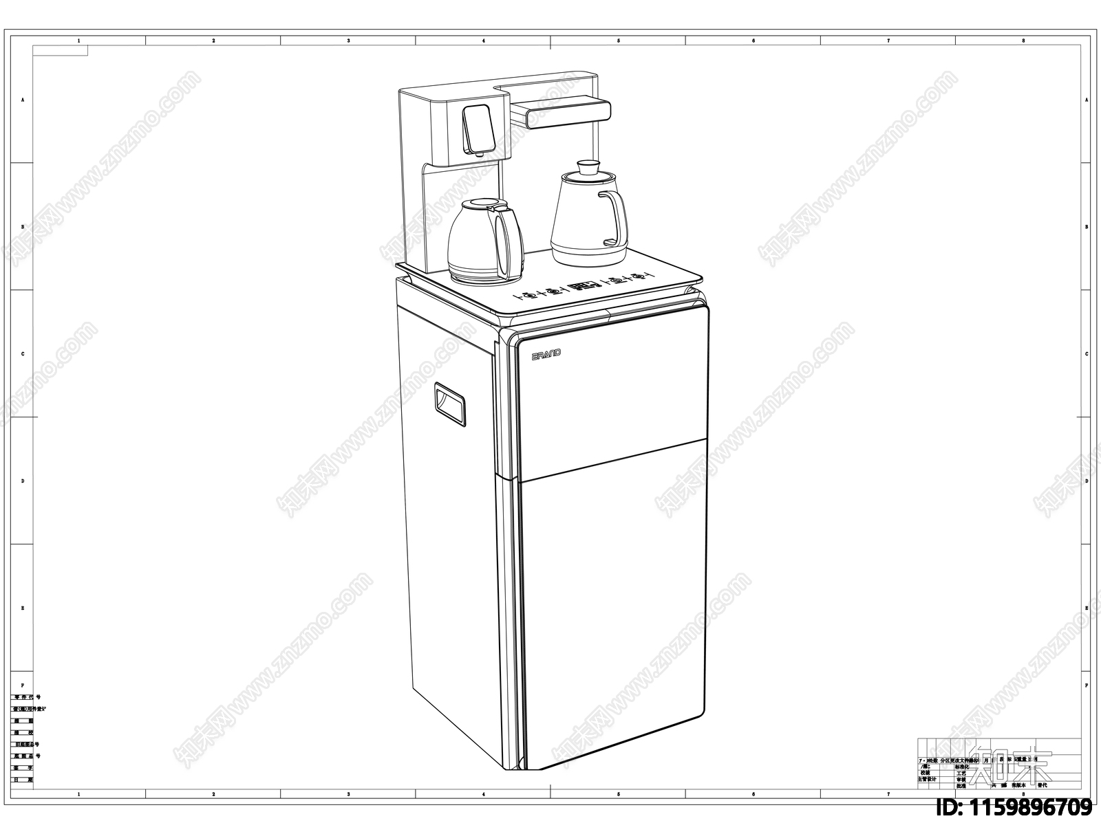 茶吧机制作图cad施工图下载【ID:1159896709】