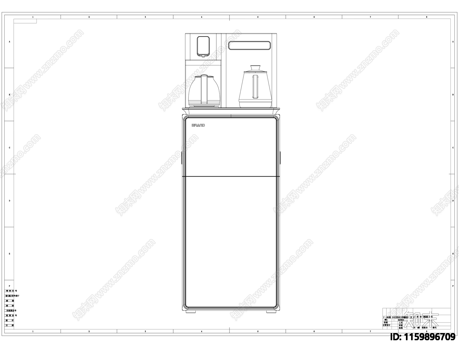 茶吧机制作图cad施工图下载【ID:1159896709】