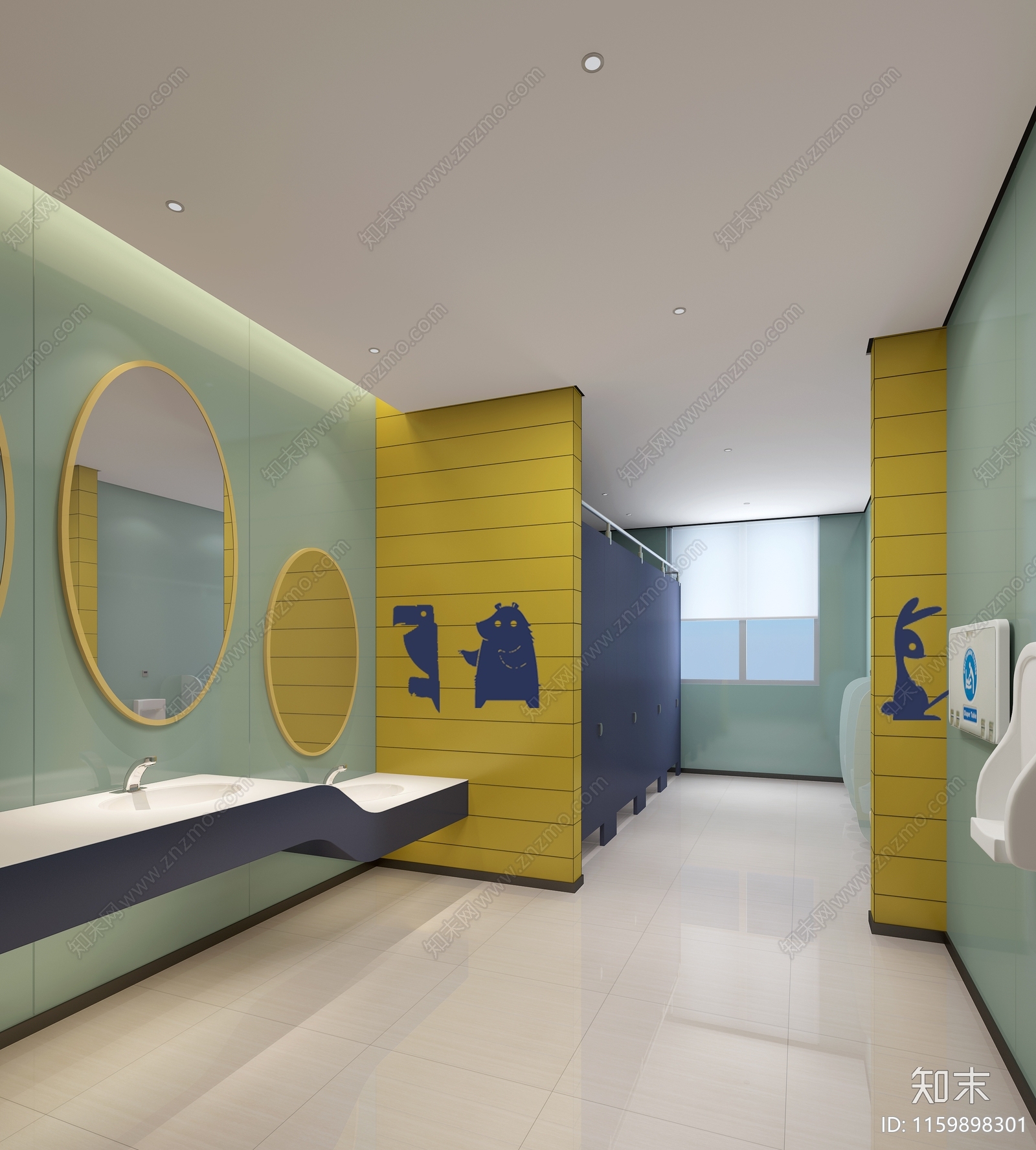 儿童医院卫生间3D模型下载【ID:1159898301】