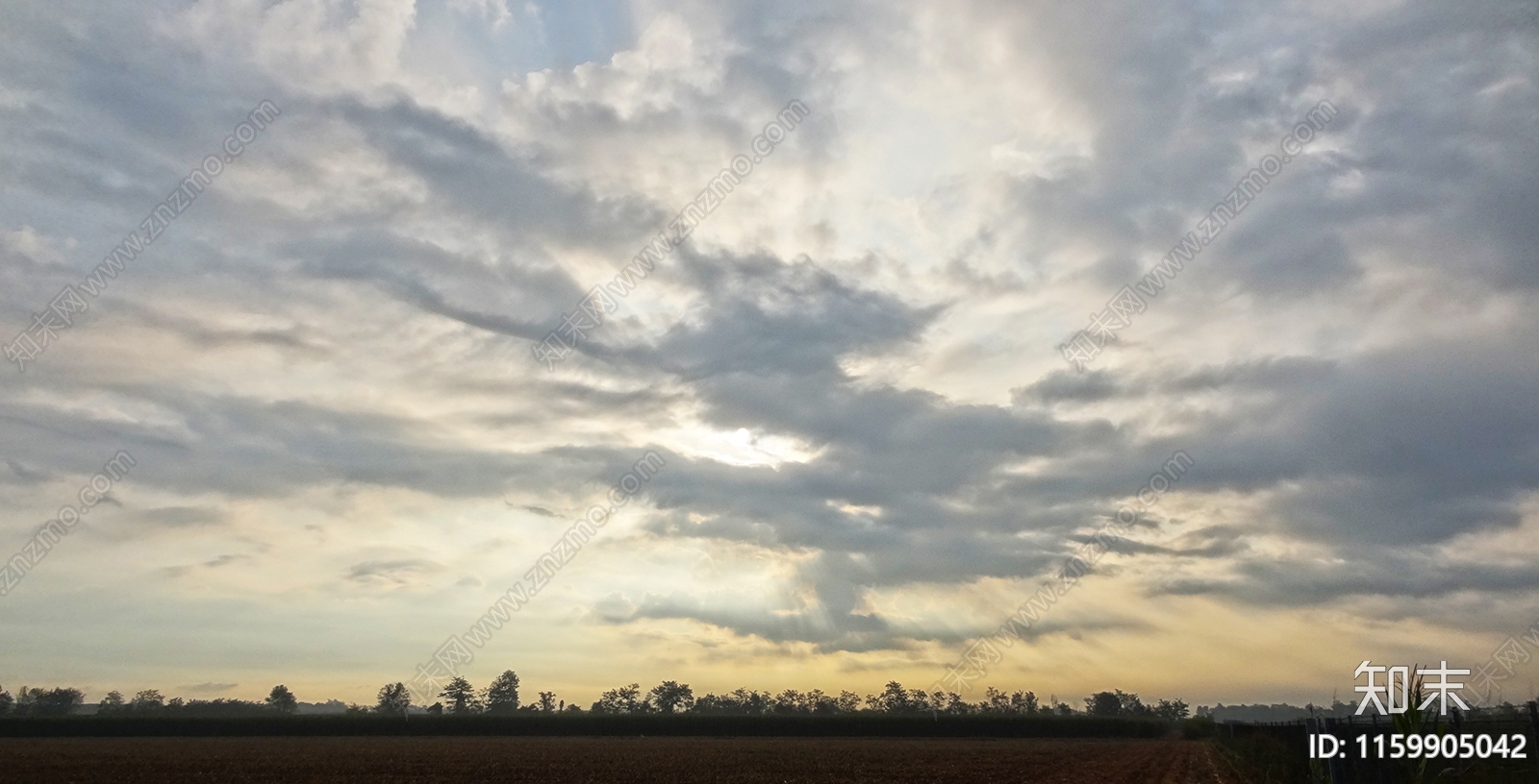 日出日落多云的天空景观风景贴图下载【ID:1159905042】