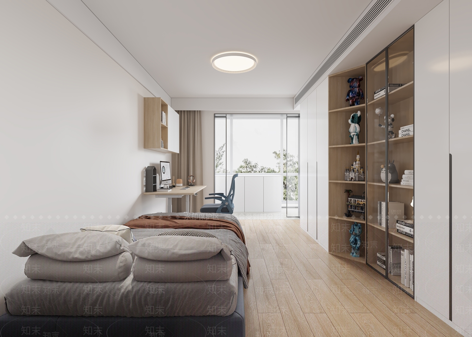 北欧卧室3D模型下载【ID:1159906745】