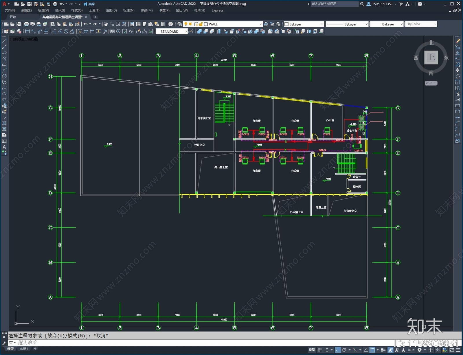 某建设局办公楼通风空调图cad施工图下载【ID:1159909851】