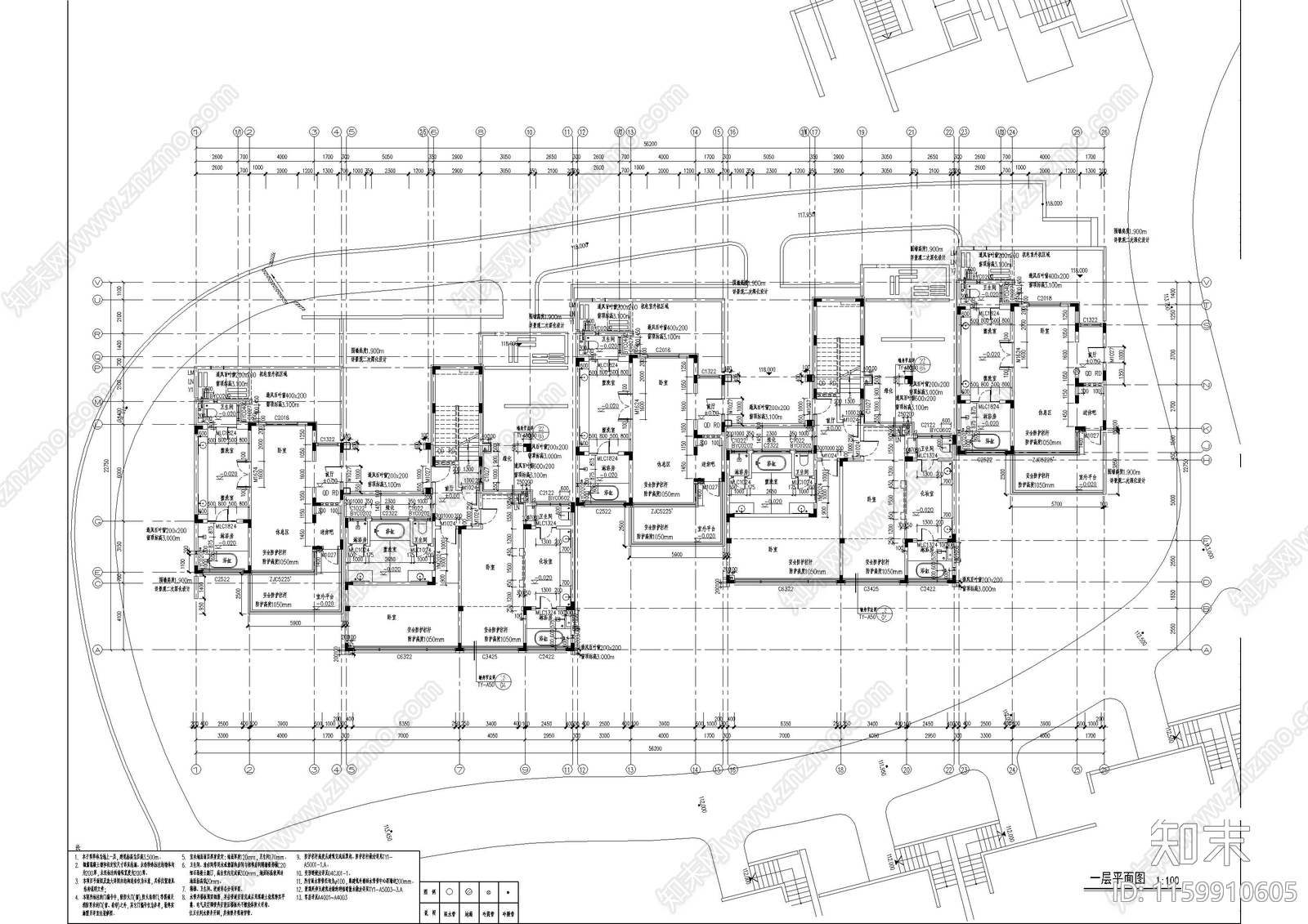 千岛湖民宿酒店建筑cad施工图下载【ID:1159910605】