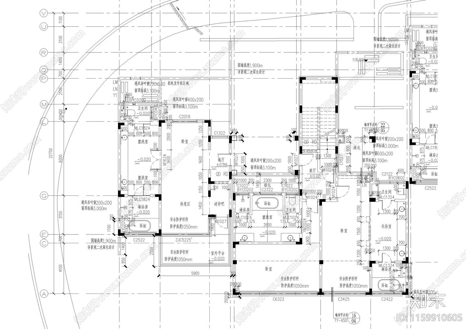 千岛湖民宿酒店建筑cad施工图下载【ID:1159910605】