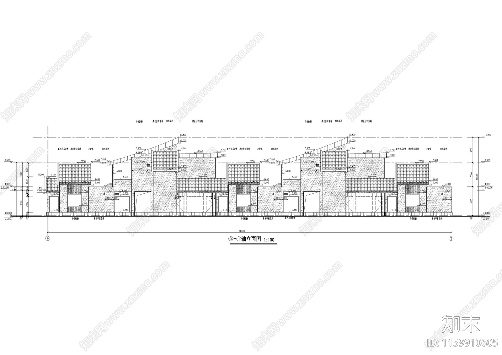 千岛湖民宿酒店建筑cad施工图下载【ID:1159910605】