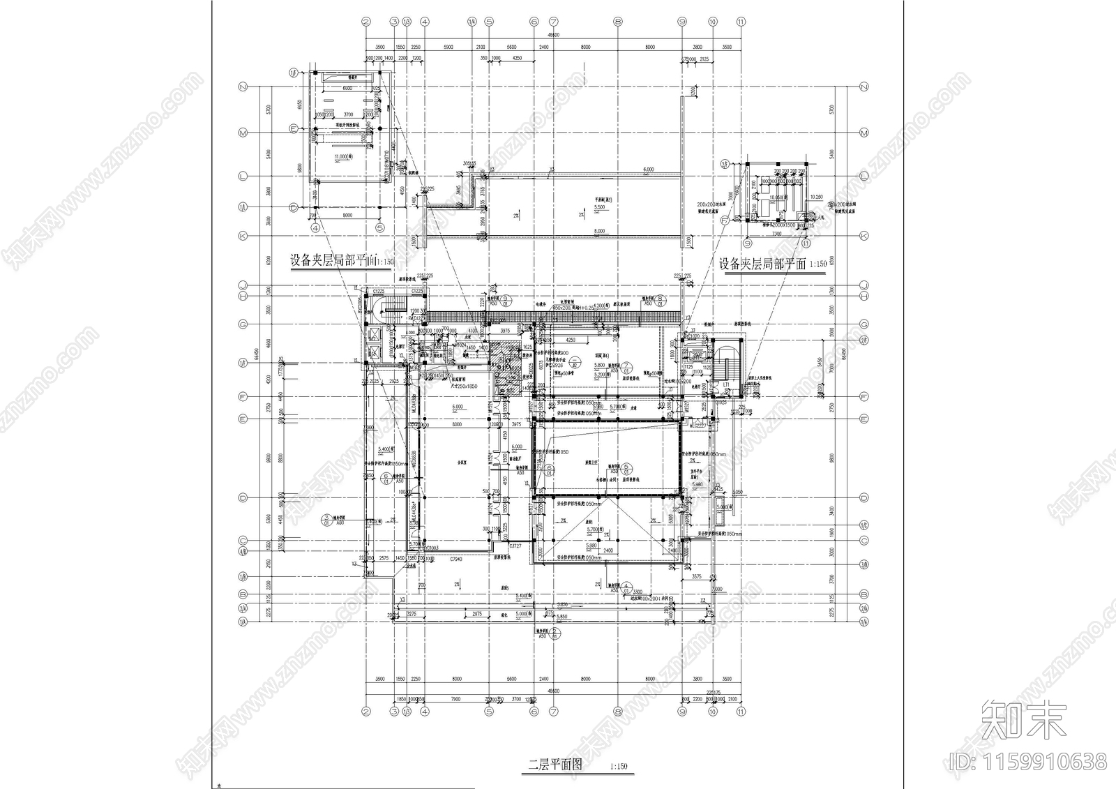 三层民宿酒店建筑施工图下载【ID:1159910638】