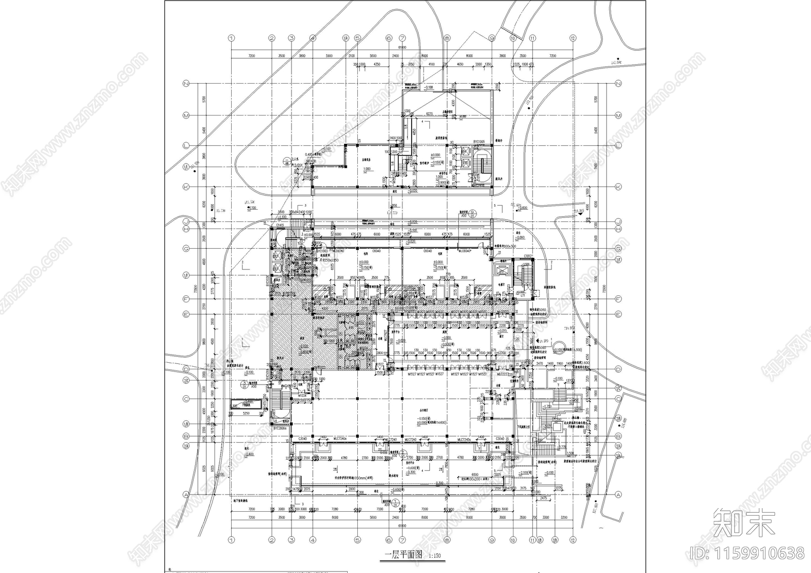 三层民宿酒店建筑施工图下载【ID:1159910638】