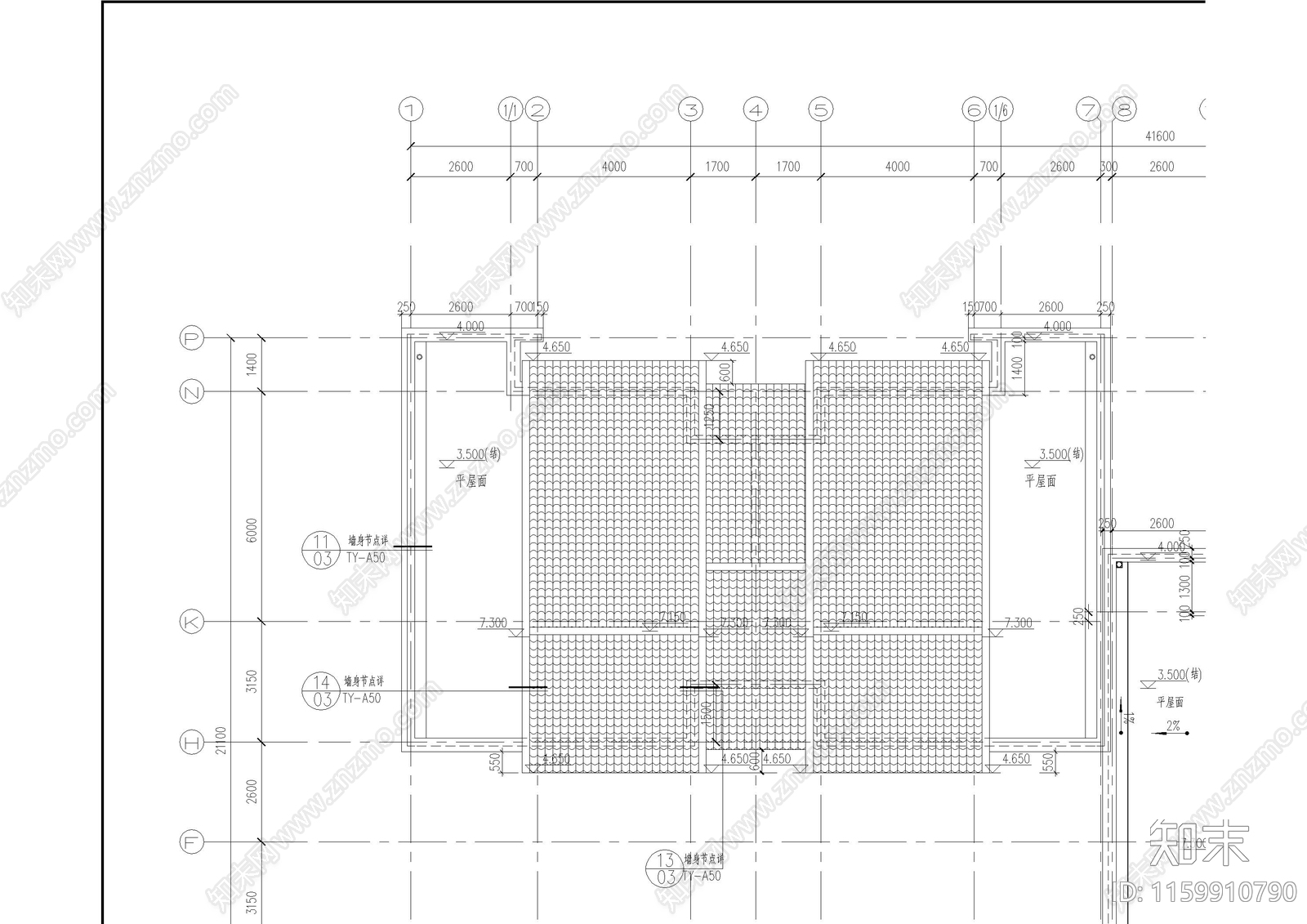 特色民宿酒店建筑cad施工图下载【ID:1159910790】