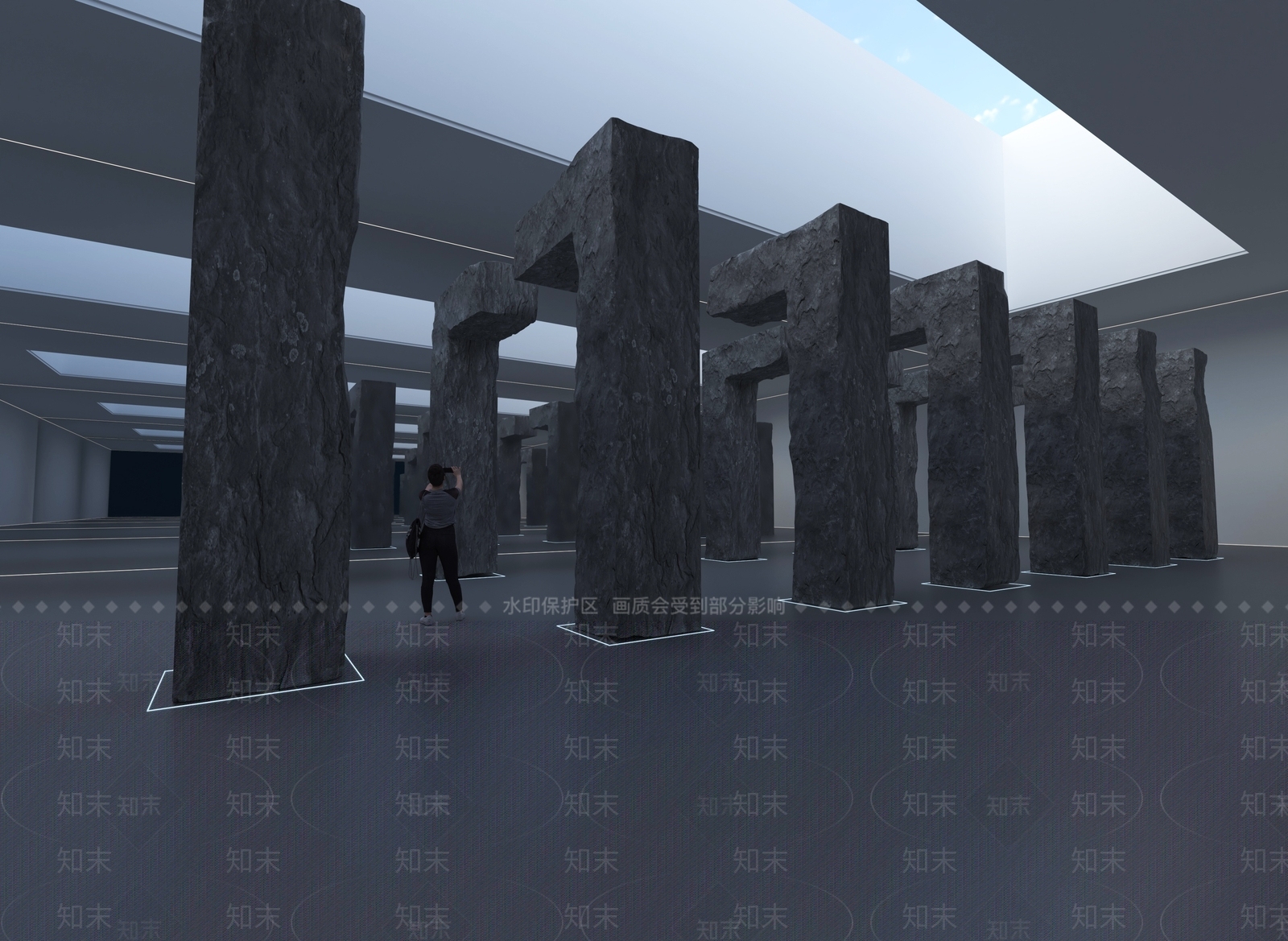 现代艺术空间3D模型下载【ID:1159913546】