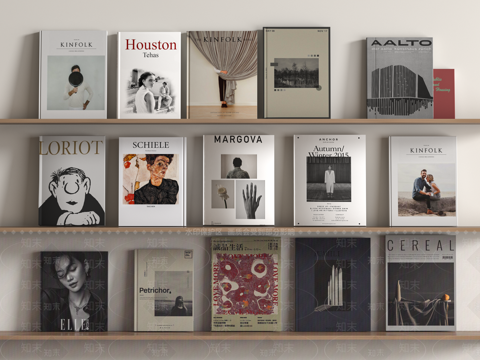 现代书籍杂志3D模型下载【ID:1159914047】