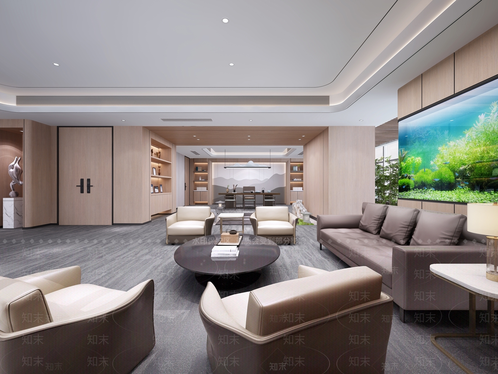 现代董事长办公室3D模型下载【ID:1159914359】