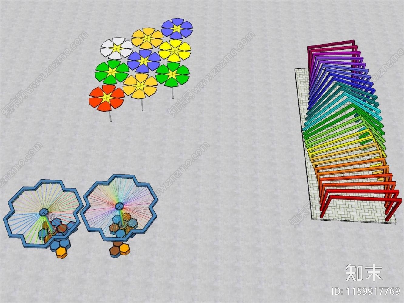 现代彩虹长廊SU模型下载【ID:1159917769】