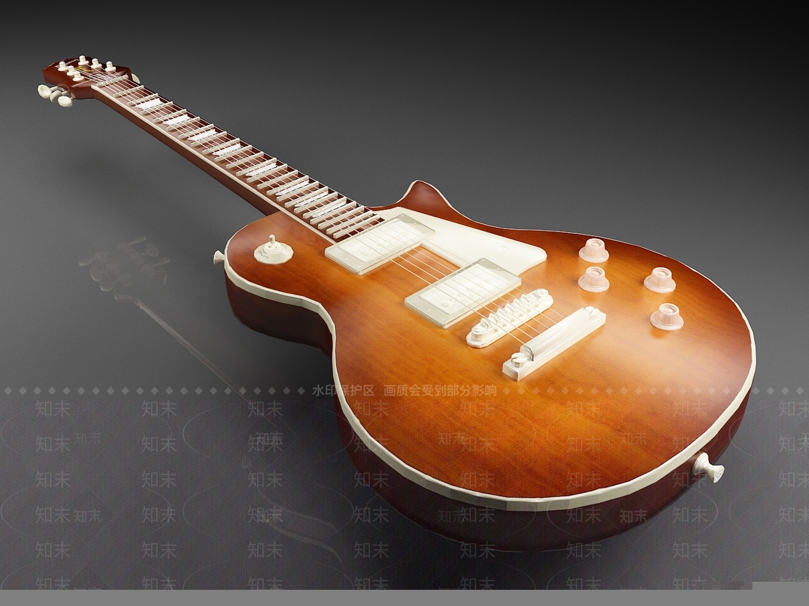 现代吉他3D模型下载【ID:1159918080】