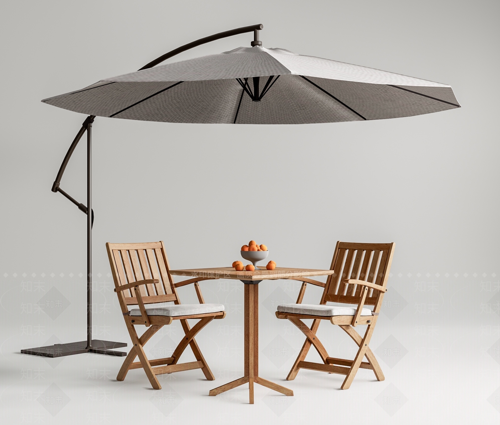 现代户外桌椅组合3D模型下载【ID:1159918305】