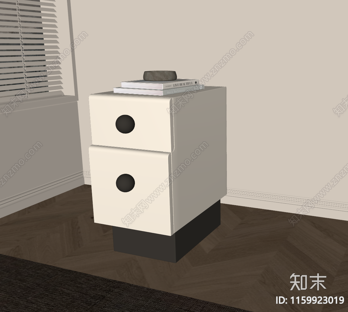 现代床头柜SU模型下载【ID:1159923019】