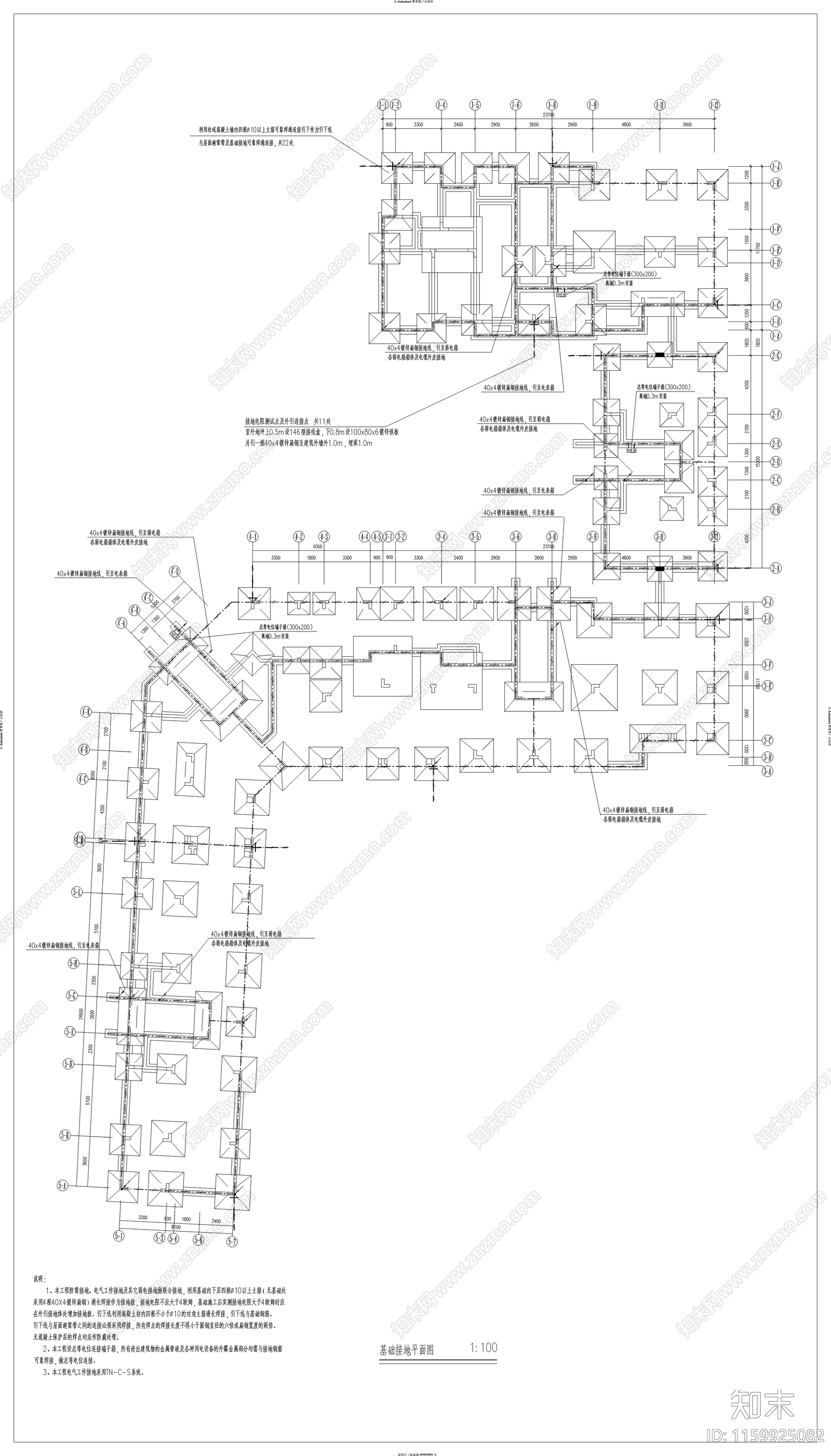 某住宅楼全套电气图纸cad施工图下载【ID:1159925082】