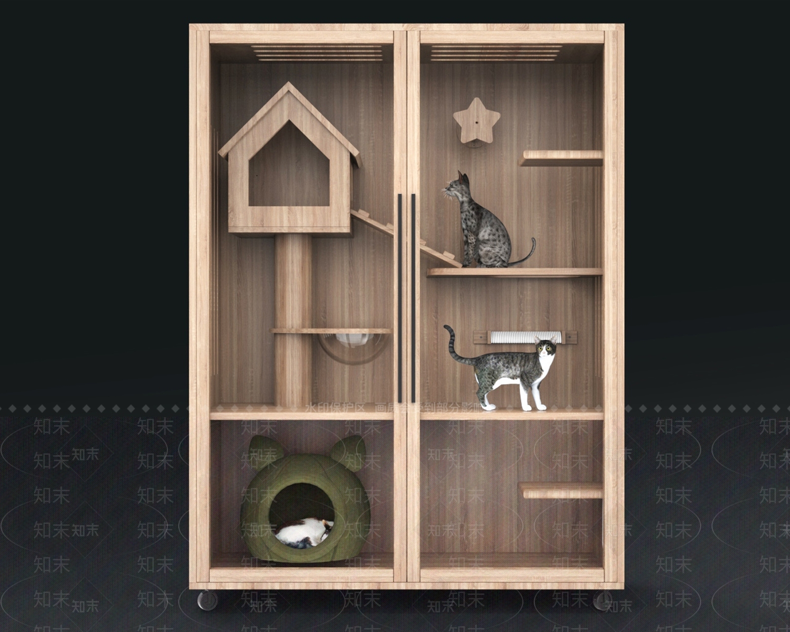 阳台宠物屋3D模型下载【ID:1159925867】
