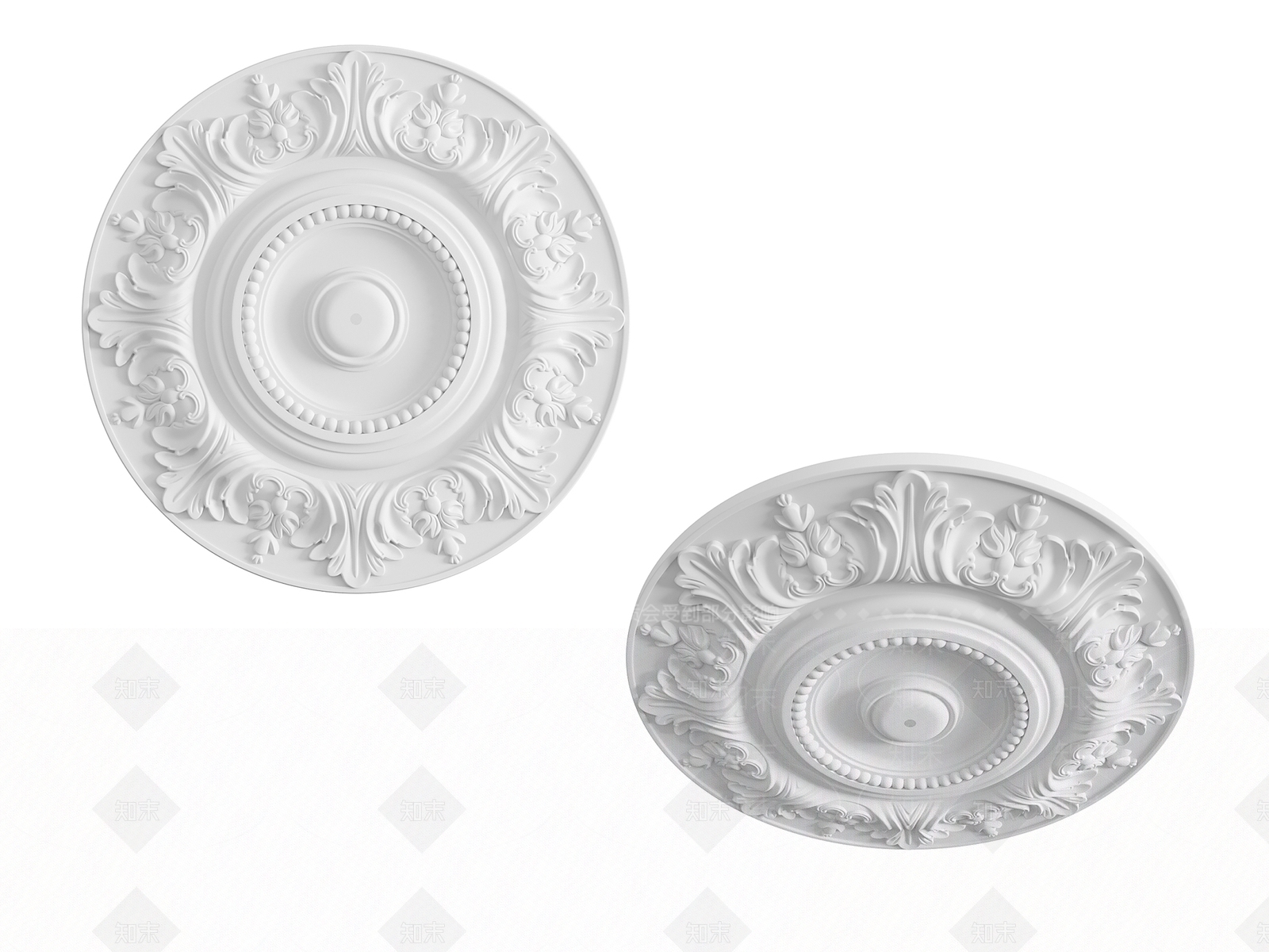 简欧欧式简约吊顶雕花3D模型下载【ID:1159926335】