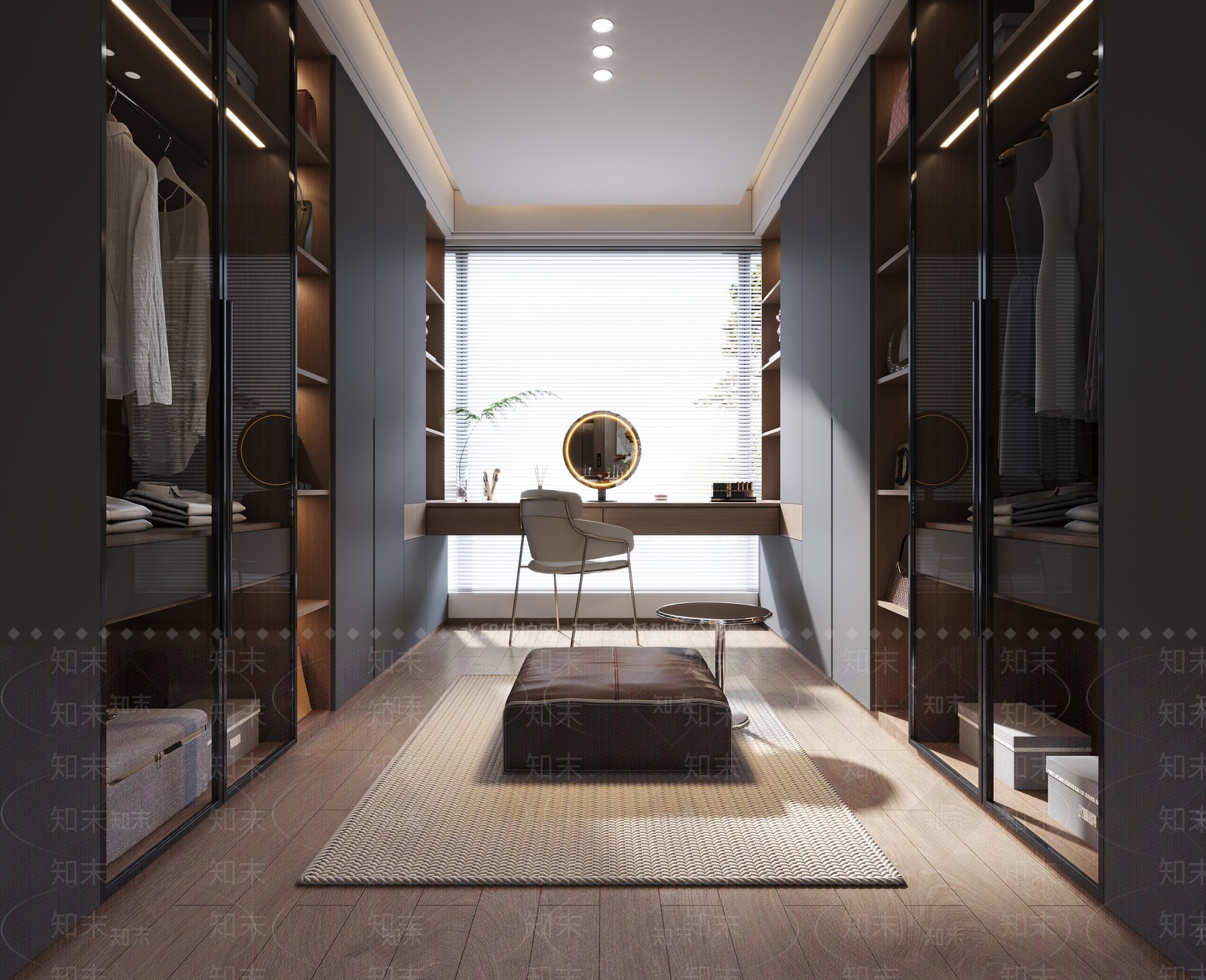 现代衣帽间3D模型下载【ID:1159929785】
