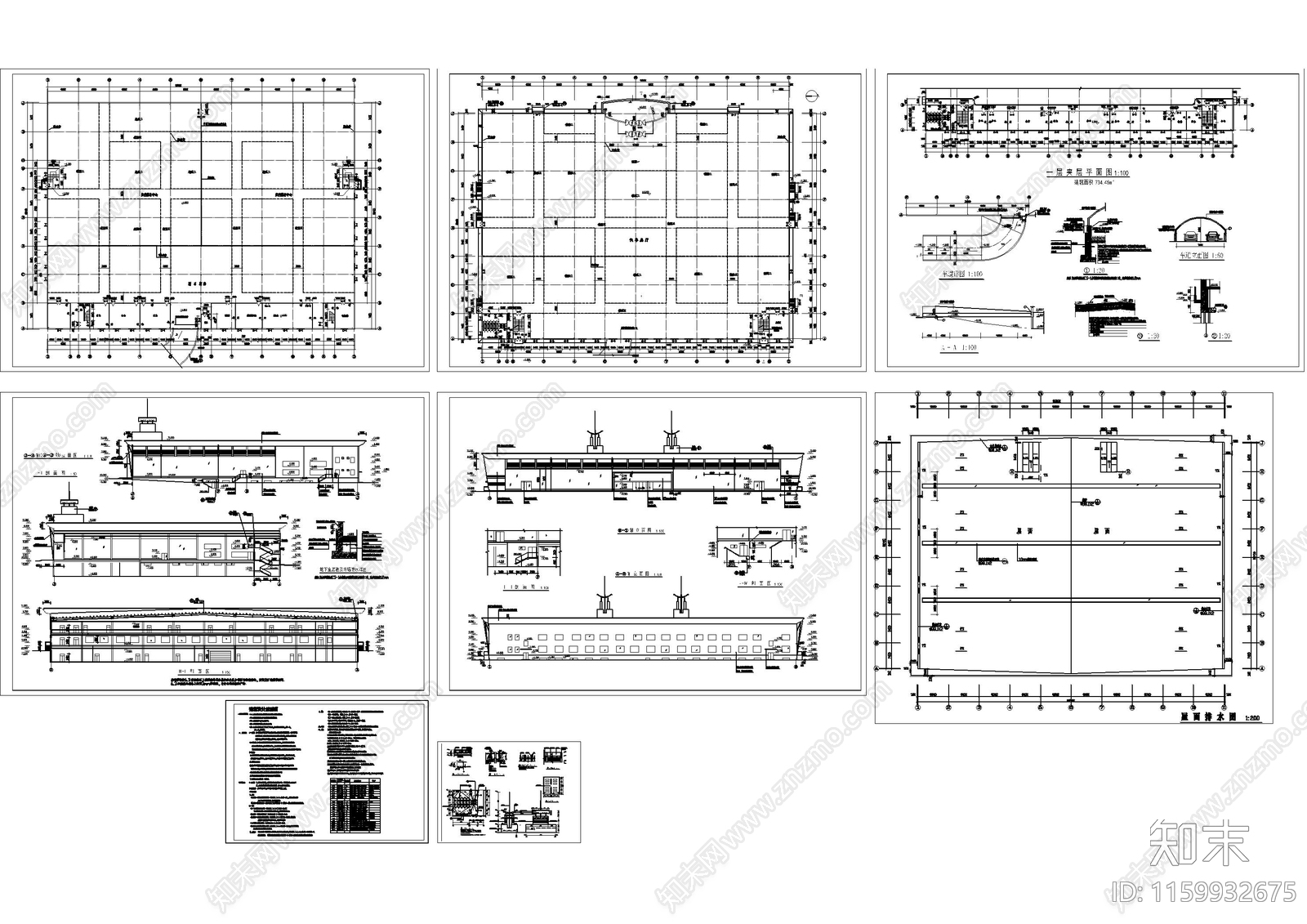 700平汽车展厅建筑施工图下载【ID:1159932675】