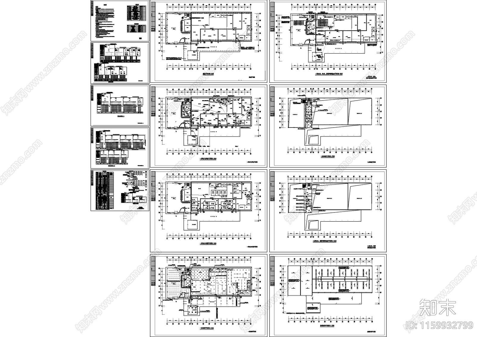 汽车展厅及维修车间电气图cad施工图下载【ID:1159932799】