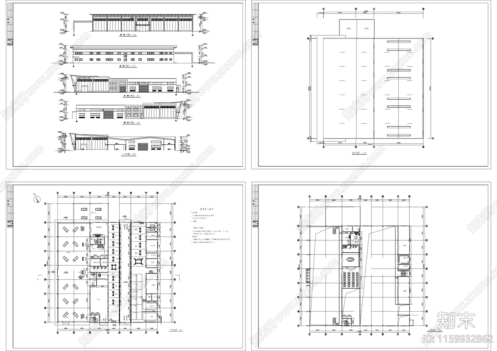 汽车展厅修理建筑施工图下载【ID:1159932862】