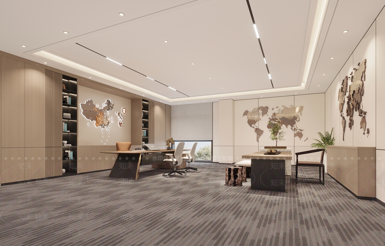 总裁办公室3D模型下载【ID:1159935096】