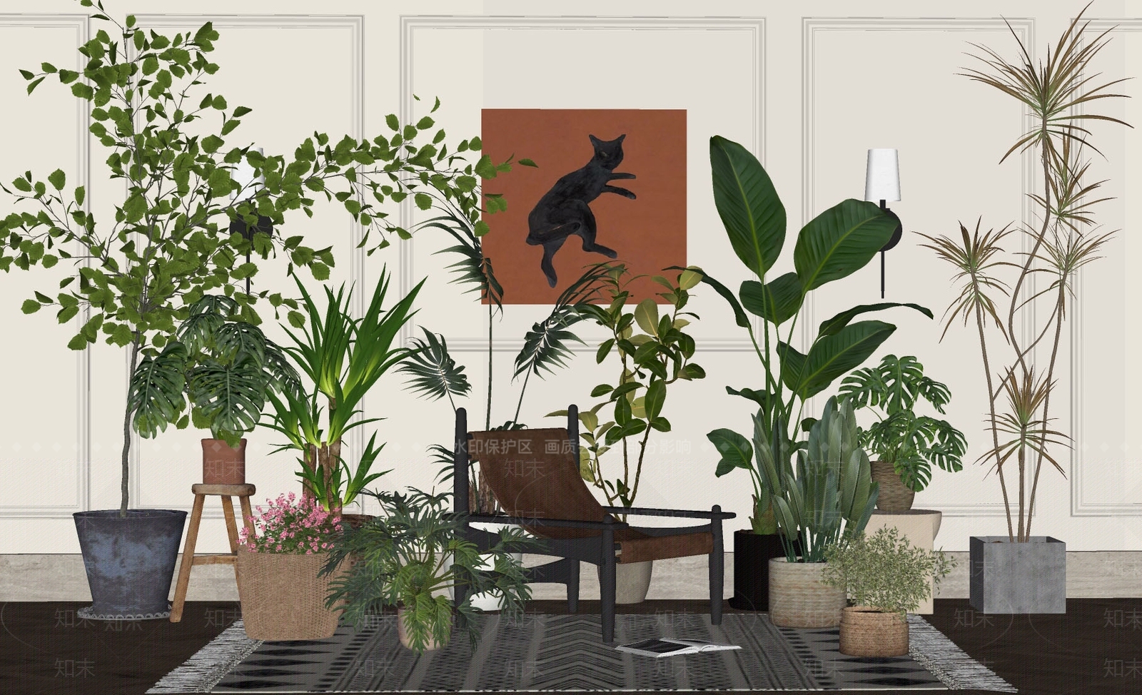 绿植盆栽SU模型下载【ID:1159939273】