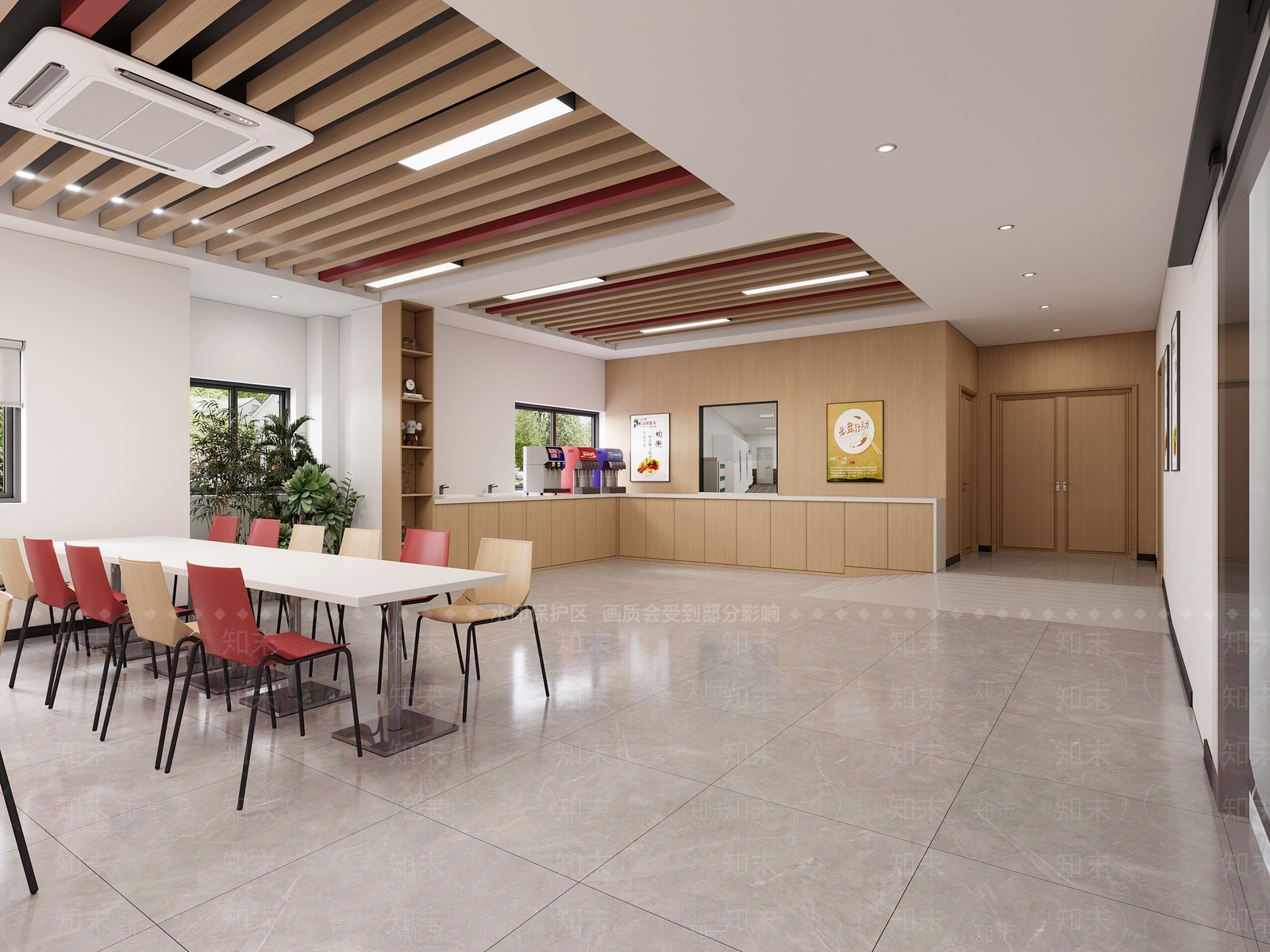 现代公司食堂3D模型下载【ID:1159949900】