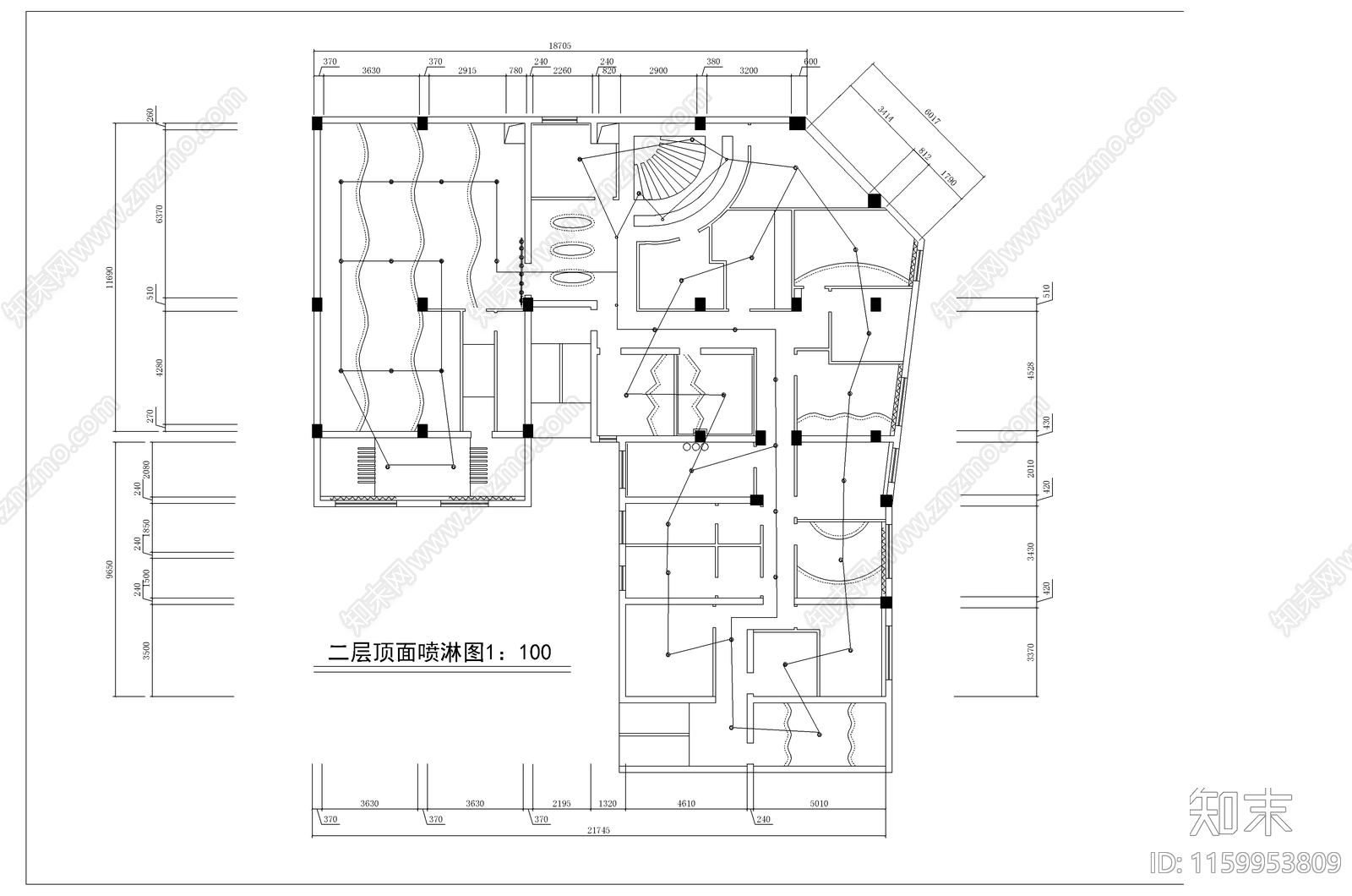 某休闲洗浴中心图纸cad施工图下载【ID:1159953809】