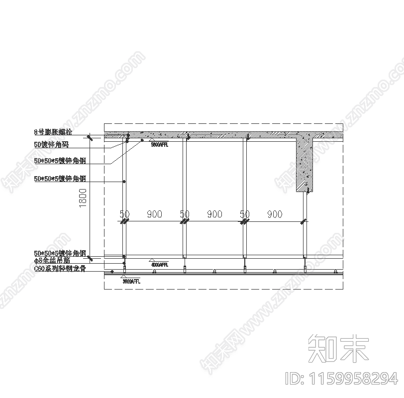 钢结构转换层cad施工图下载【ID:1159958294】