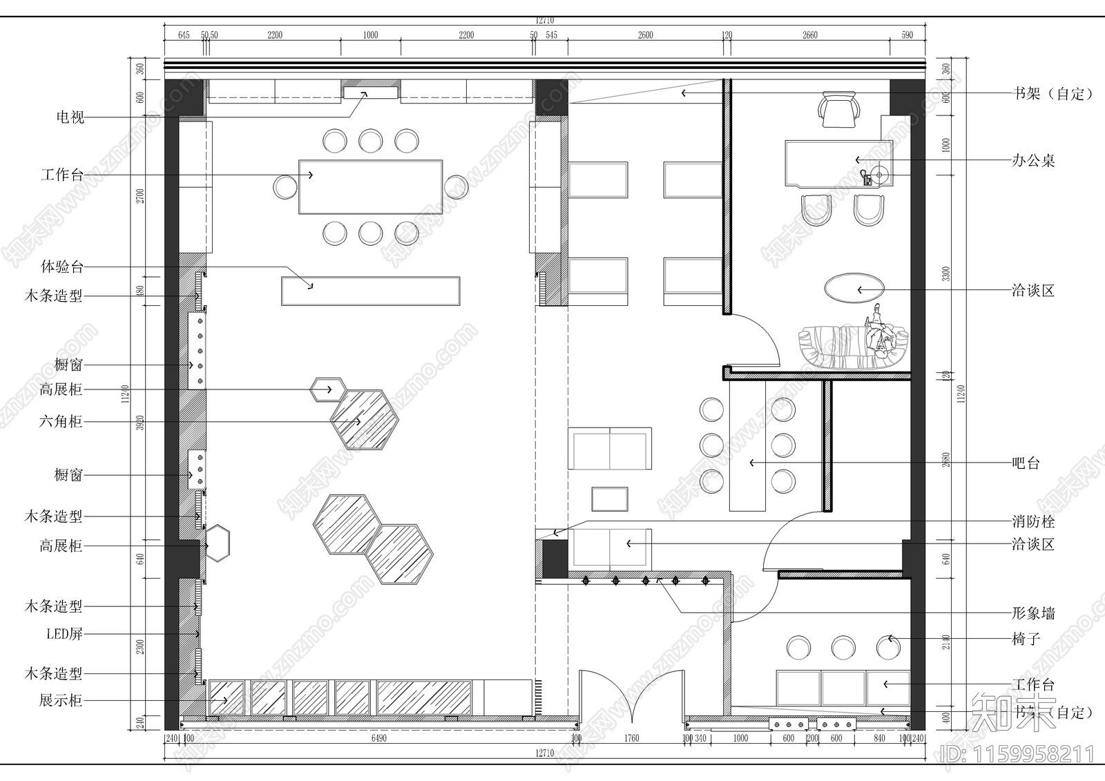 TERA珠宝店cad施工图下载【ID:1159958211】