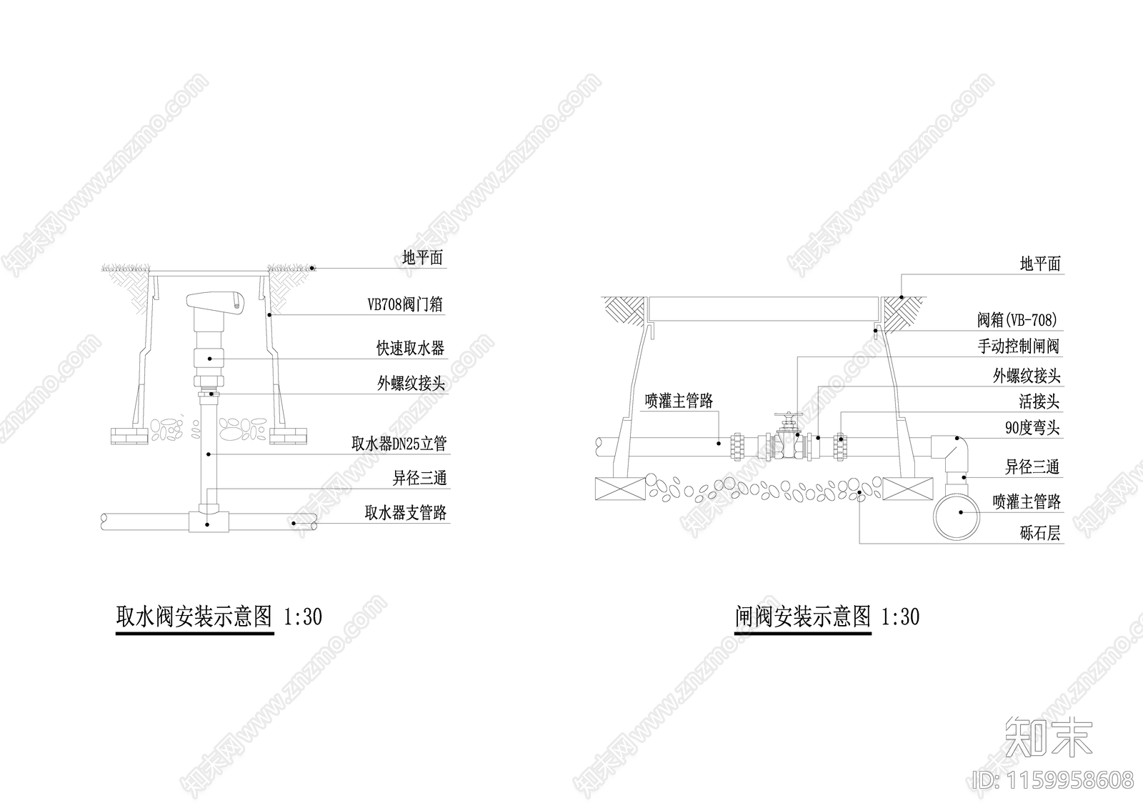 取水阀安装示意图施工图下载【ID:1159958608】