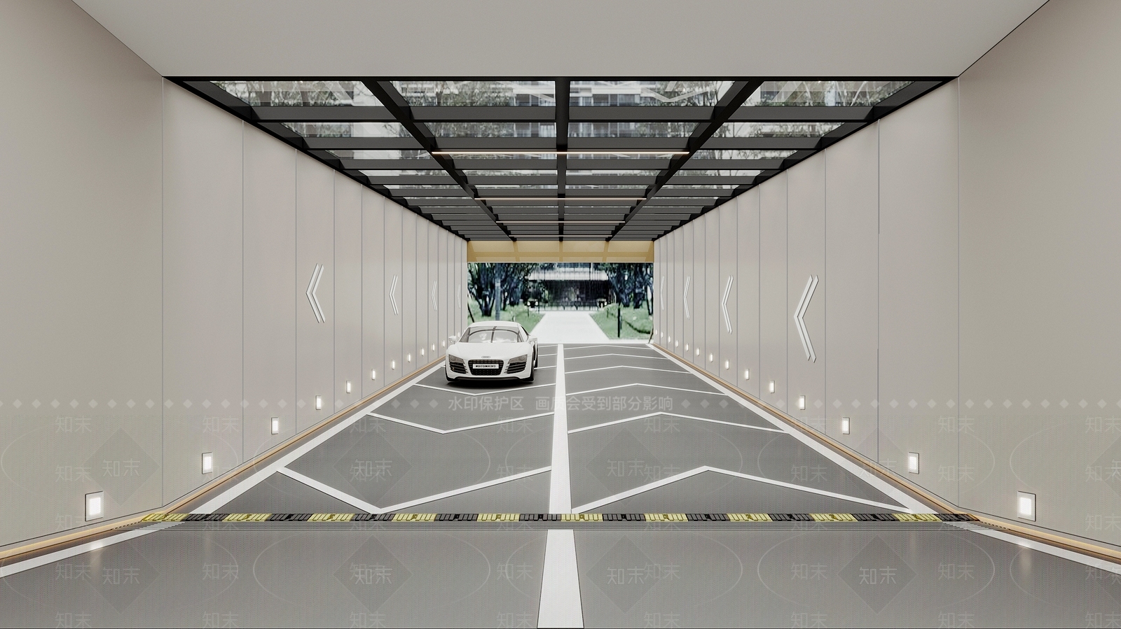 现代停车库入口3D模型下载【ID:1159960534】