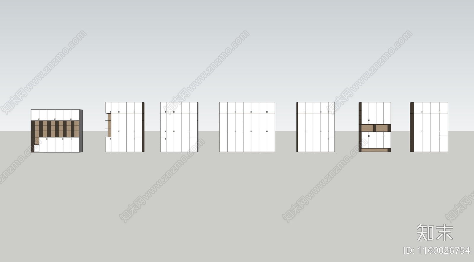 家居柜子SU模型下载【ID:1160026754】