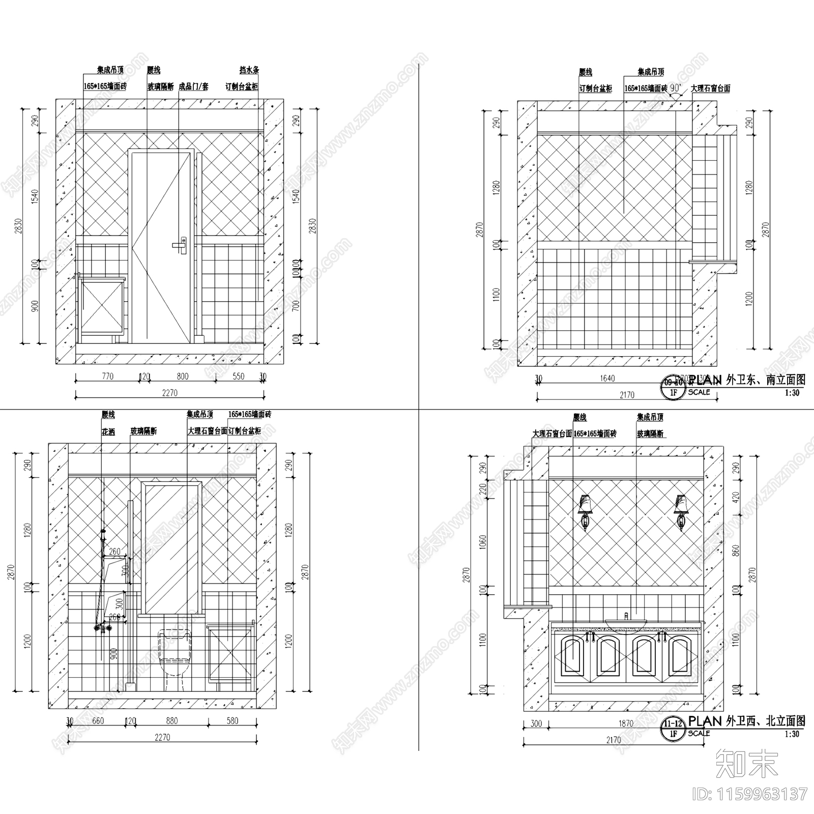 美式九龙仓繁华里22cad施工图下载【ID:1159963137】