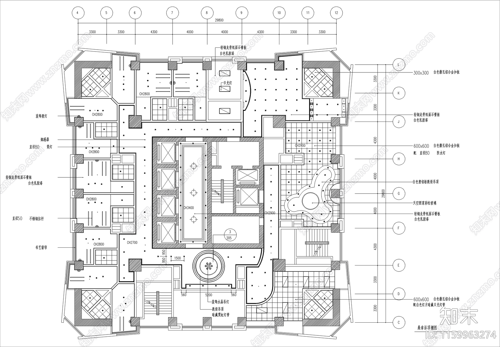 桑拿装修图cad施工图下载【ID:1159963274】