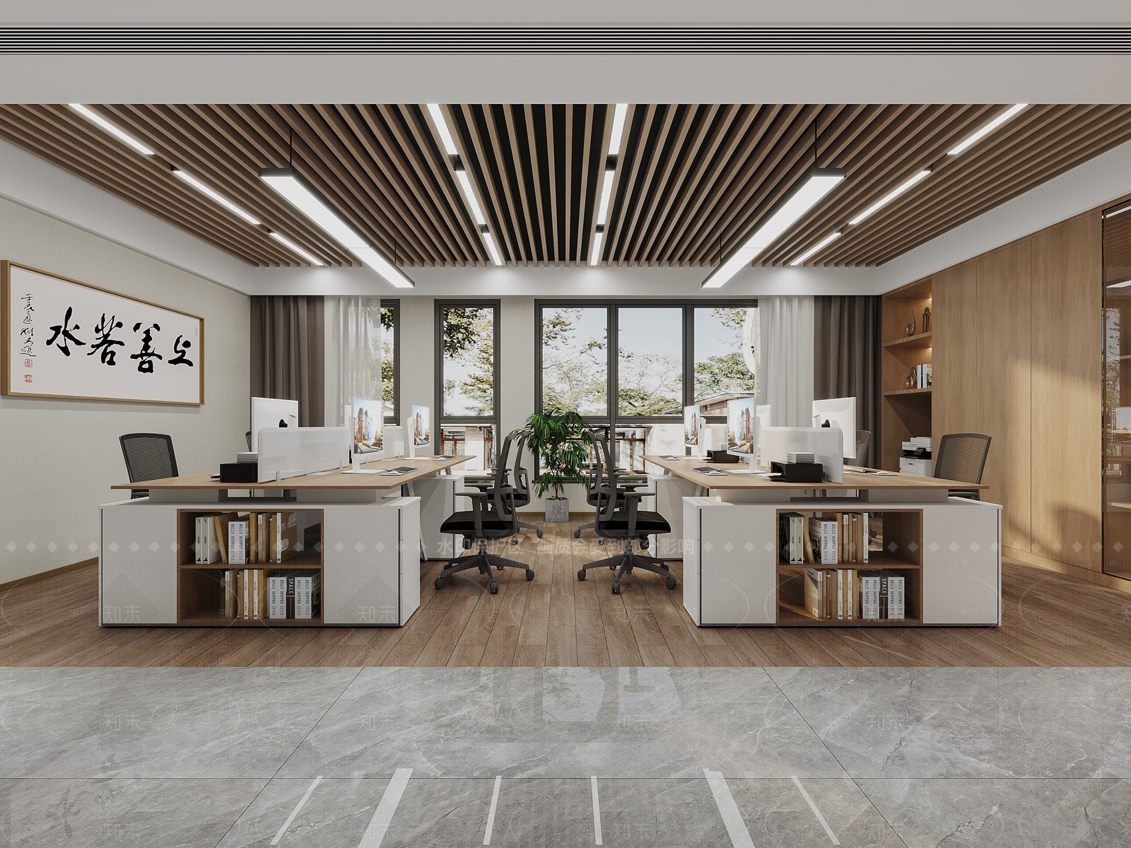 新中式售楼处3D模型下载【ID:1214584953】