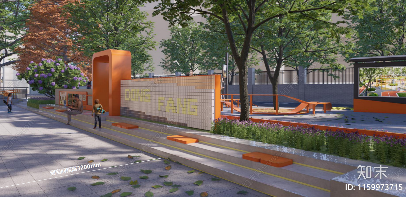 发光玻璃砖景墙台阶座凳组合施工图下载【ID:1159973715】