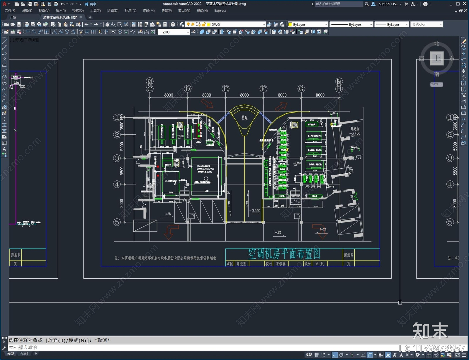 某蓄冰空调系统设计图cad施工图下载【ID:1159973857】
