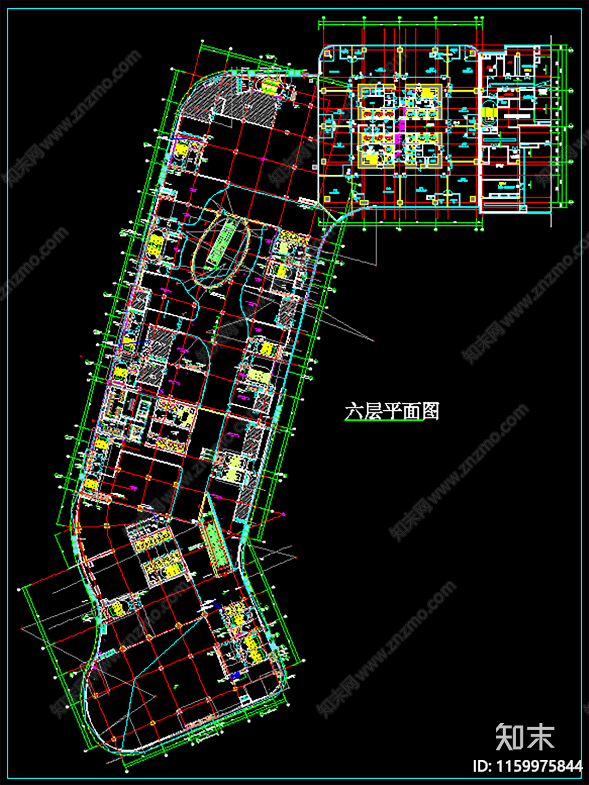 大型商场cad施工图下载【ID:1159975844】