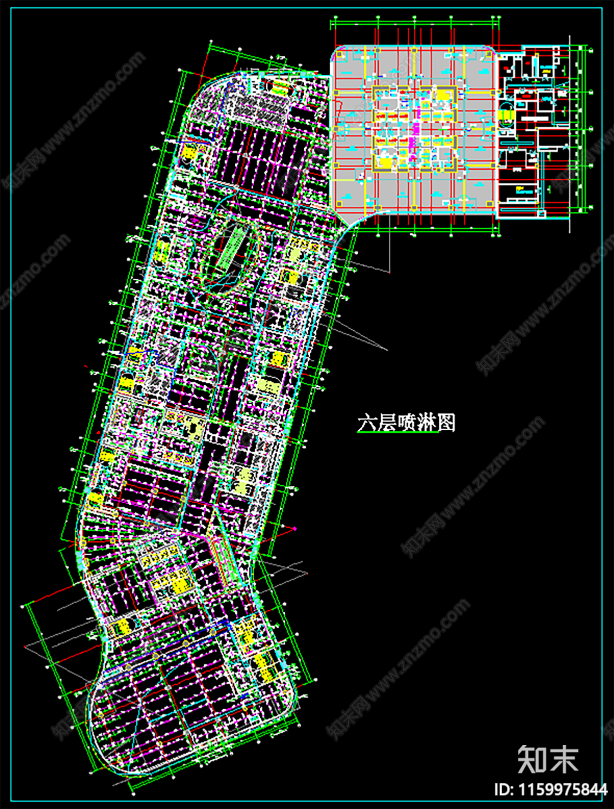 大型商场cad施工图下载【ID:1159975844】