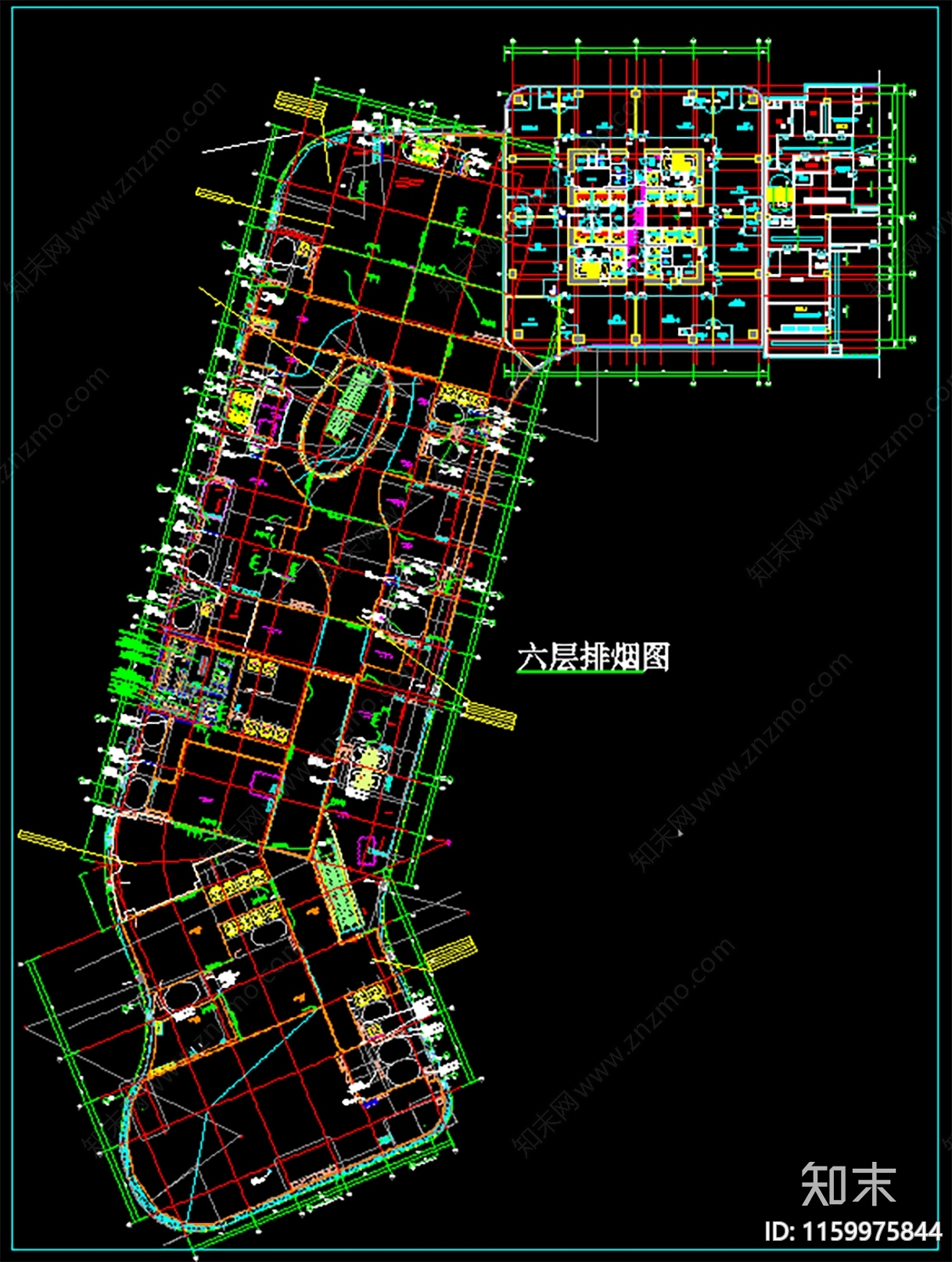 大型商场cad施工图下载【ID:1159975844】